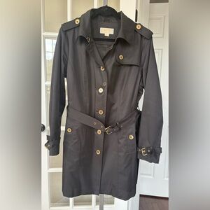Michael Kors Black Trench Coat Outerwear